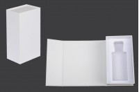 Cutie de hârtie albă cu închidere magnetică 90x160x60 mm (pentru sticle de 100 ml cod: 315-7-100 și 1110-9-100-1-0)