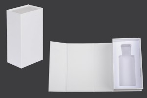 Boîte en papier blanc avec fermeture magnétique 90x160x60 mm (pour flacons de 100 ml code : 315-7-100 et 1110-9-100-1-0)-1