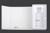 Boîte en papier blanc avec fermeture magnétique 90x160x60 mm (pour flacons de 100 ml code : 315-7-100 et 1110-9-100-1-0) Boîte en papier blanc avec fermeture magnétique 90x160x60 mm (pour flacons de 100 ml code : 315-7-100 et 1110-9-100-1-0)
