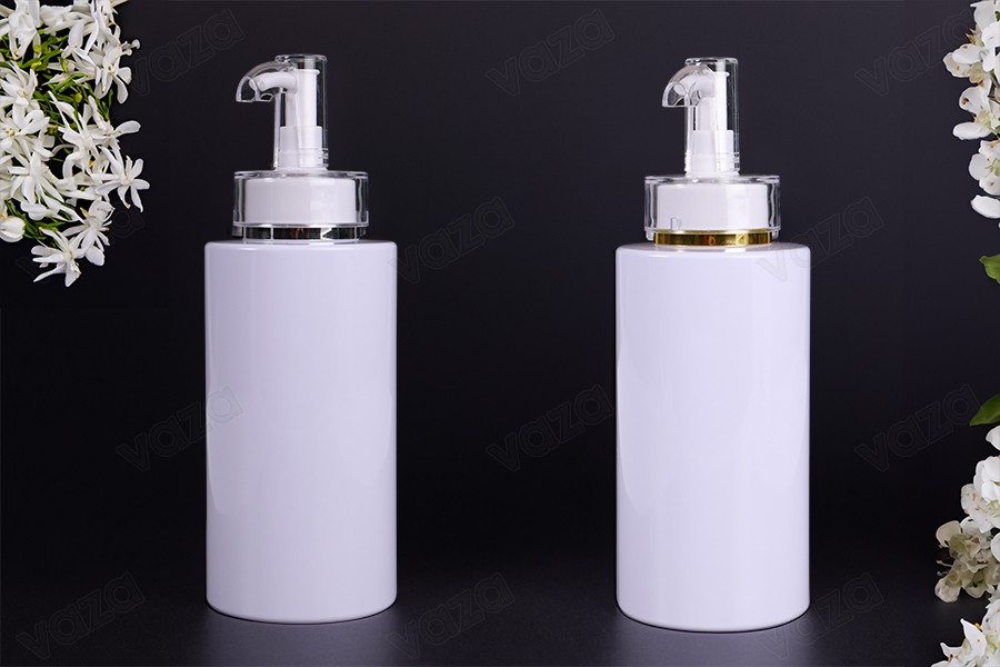 Μπουκάλι 200 ml PET με αντλία κρέμας (PP24) και καπάκι - 6 τμχ-εικόνα_σύνθεση