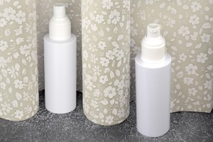 Flacone 100 ml in plastica (PET) bianco con pompetta per crema e tappo - 6 pz-εικόνα_σύνθεση