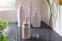 Flacon PET de 150 ml avec pompe à crème (PP24) et bouchon - 6 pcs Flacon PET de 150 ml avec pompe à crème (PP24) et bouchon - 6 pcs