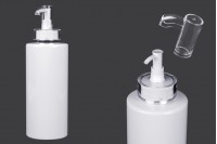 500 ml PET bottle with cream pump (PP24) and cap - 6 pcs