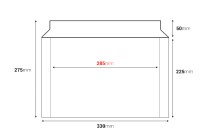 Enveloppe papier 320x225 mm (convient au format A4) avec ruban adhésif intégré - 10 pcs