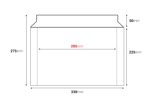 Enveloppe papier 320x225 mm (convient au format A4) avec ruban adhésif intégré - 10 pcs-2