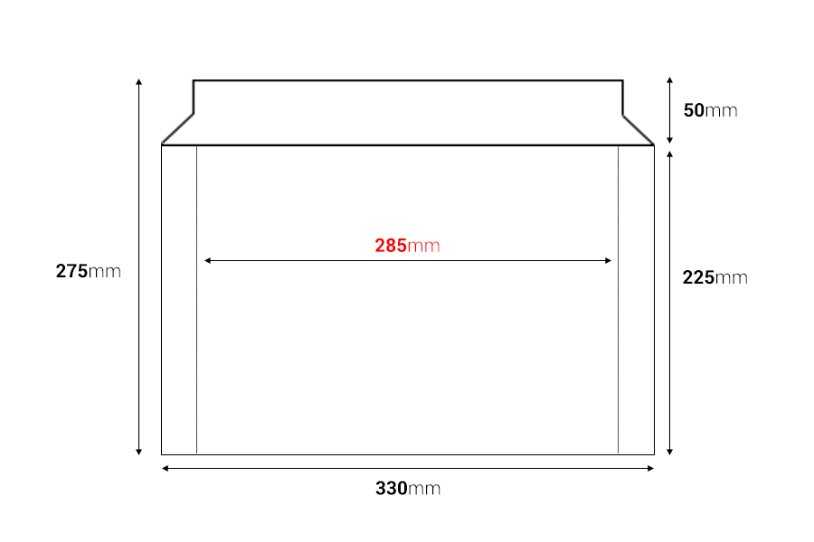 Enveloppe papier 320x225 mm (convient au format A4) avec ruban adhésif intégré - 10 pcs