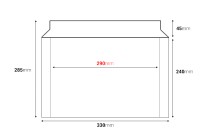 Enveloppe papier 330x240 mm avec ruban adhésif intégré - 10 pcs Enveloppe papier 330x240 mm avec ruban adhésif intégré - 10 pcs
