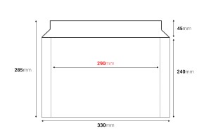 Enveloppe papier 330x240 mm avec ruban adhésif intégré - 10 pcs-2