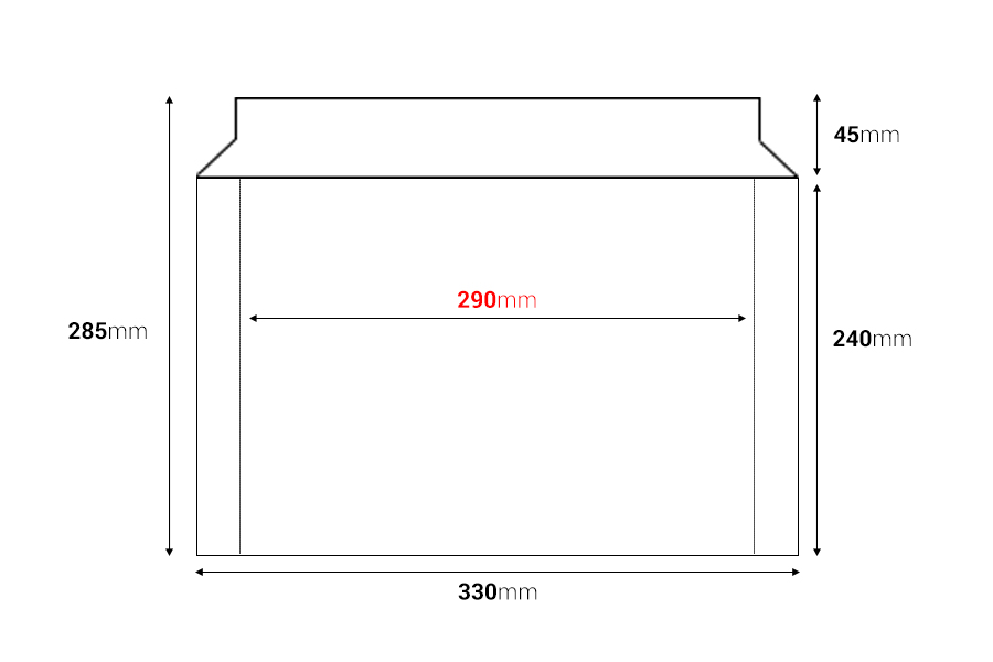 Enveloppe papier 330x240 mm avec ruban adhésif intégré - 10 pcs Enveloppe papier 330x240 mm avec ruban adhésif intégré - 10 pcs