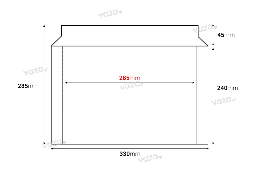 Χάρτινος φάκελος 330x240 mm με ενσωματωμένη ταινία σφράγισης - 10 τμχ