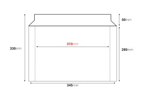Enveloppe papier 345x280 mm avec ruban adhésif intégré - 10 pcs-2