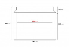 Χάρτινος φάκελος 345x280 mm με ενσωματωμένη ταινία σφράγισης - 10 τμχ