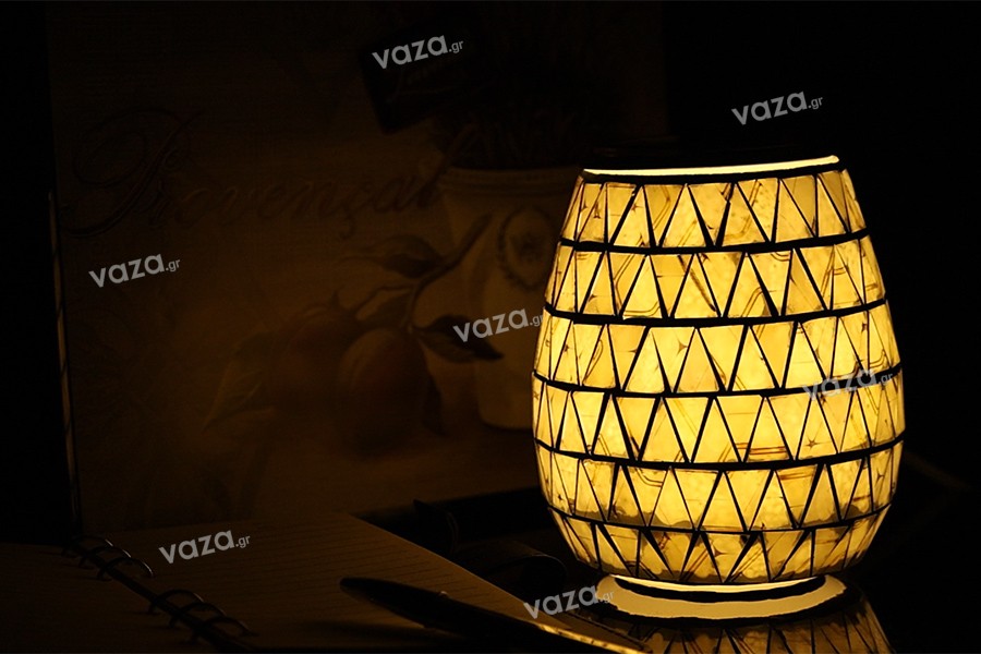 Electric glass aroma diffuser with light for burning aromatic melts and oils (resistor operated)