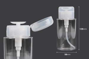 Flacone in plastica da 200 ml con dosatore a pompetta per demaquillage - 12 pz-bildabmessungen