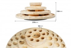 Support en bois avec base rotative pour bouteilles d'huiles essentielles - 4 niveaux