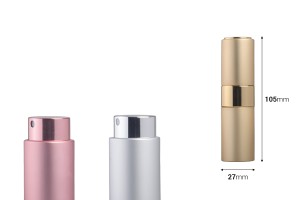 Flacon de parfum en vaporisateur de 15 ml en aluminium de différentes couleurs MAT-2