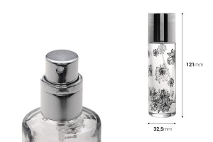 Flacon de parfum de 30 ml avec bouchon argenté et vaporisateur (PP 15)-2