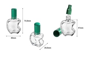 Flacon de parfum 10 ml en forme de pomme en différentes couleurs-εικόνα_διαστάσεις