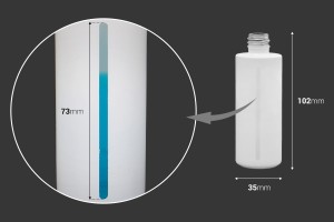 Weiße 50-ml-Parfümflasche aus Glas mit 18/415-Finish-bildabmessungen