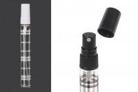Glass bottle 10 ml with plastic spray and cap - 6 pcs