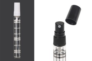Glasflasche 10ml mit Kunststoffspray und Verschluss – 6 Stück-produktbild