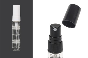 Glasflasche 5ml mit Kunststoffspray und Verschluss – 6 Stück-produktbild