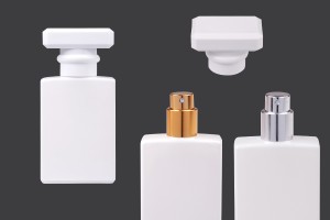 Glasparfümflasche 30 ml in weißer Farbe mit Zerstäuber und Verschluss-εικόνα_προϊοντική