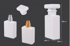 Glass perfume bottle 30 ml in white color with spray and cap