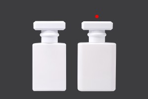 Glasparfümflasche 50 ml in weißer Farbe mit Zerstäuber und Verschluss-εικόνα_σύνθεση