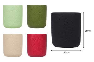 Dekorativer Betontopf 80x90mm, in verschiedenen Farben erhältlich-εικόνα_διαστάσεις