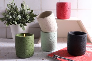 Dekorativer Betontopf 80x90mm, in verschiedenen Farben erhältlich-εικόνα_σύνθεση