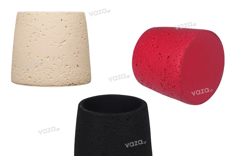 Διακοσμητικό βάζο από τσιμέντο 90x78 mm σε διάφορα χρώματα