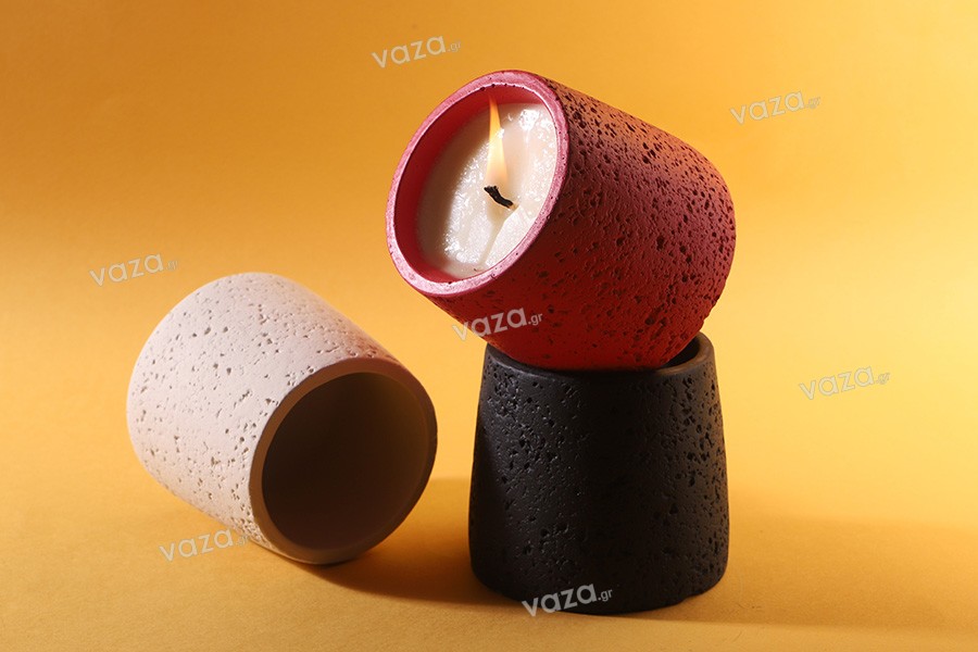 Διακοσμητικό βάζο από τσιμέντο 90x78 mm σε διάφορα χρώματα