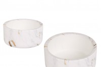 Διακοσμητικό κεραμικό βάζο 130x60 mm με εφέ μαρμάρου γκρι-χρυσό