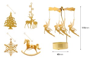 Carrousel de bougies chauffe-plat disponible en différents designs (diamètre du support 45 mm)-εικόνα_διαστάσεις