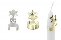 Éteignoir automatique en métal pour bougies en forme d'étoile, disponible en couleur or ou argent