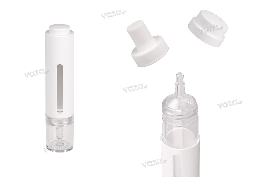 Flacon plastique (PET) 15 ml avec compte goutte pompe à pression pour sérum