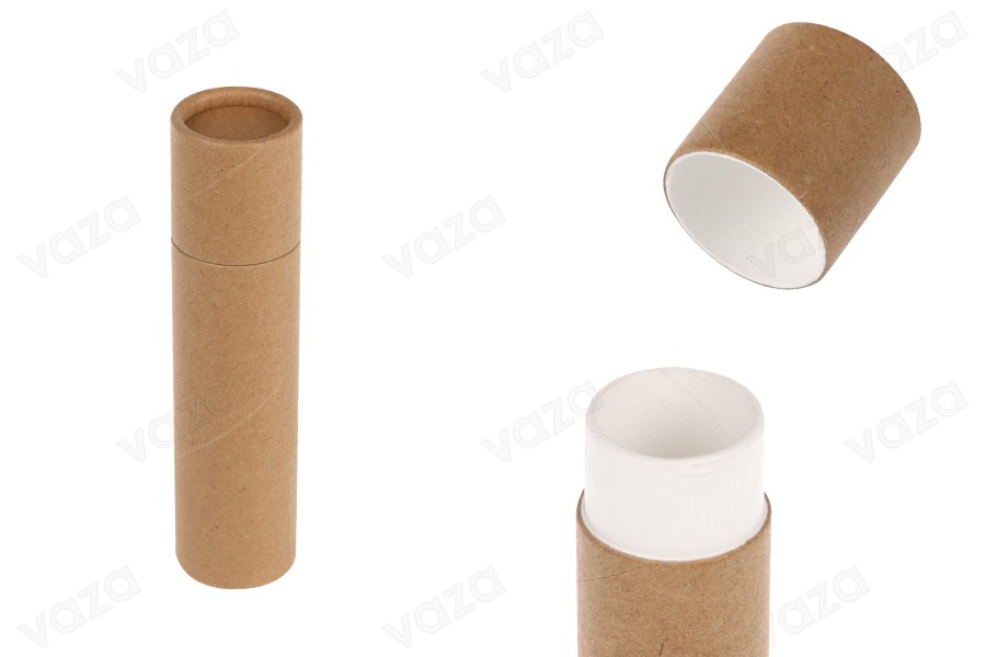 Biologisch abbaubare zylindrische Papiertuben 25x100 mm für Lippenbalsam Biologisch abbaubare zylindrische Papiertuben 25x100 mm für Lippenbalsam-εικόνα_προϊοντική