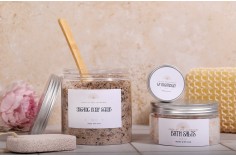 Petit pot transparent PET de 200ml avec couvercle en aluminium argenté avec joint d'étanchéité