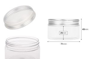 Transparente Pet-Dose 100ml mit Alu- Deckel und innerer Abdichtscheibe-εικόνα_διαστάσεις