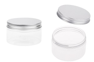Transparente Pet-Dose 200ml mit Alu- Deckel und innerer Abdichtscheibe-1
