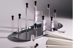 Γυάλινο φιαλίδιο 3 ml για tester αρωμάτων με πλαστικό καπάκι - 100 τμχ