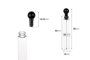 Glastesterflasche 2 ml mit Kunststoffverschluss - 100 Stk-εικόνα_διαστάσεις