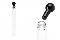 Γυάλινο φιαλίδιο 3 ml για tester αρωμάτων με πλαστικό καπάκι - 100 τμχ