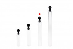 Γυάλινο φιαλίδιο 3 ml για tester αρωμάτων με πλαστικό καπάκι - 100 τμχ