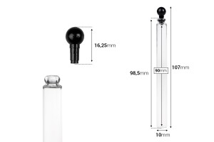 Flacone tester in vetro da 5 ml con tappo in plastica - 100 pz-εικόνα_διαστάσεις