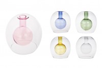 Flacon diffuseur en verre à double paroi 65 ml (90x90 mm) en verre soufflé de différentes couleurs