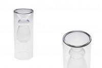 Flacon diffuseur en verre double paroi 230 ml (80x200 mm) en verre soufflé - transparent