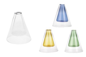 Doppelwandige Glasdiffusorflasche 80 ml (92 x 105 mm) aus mundgeblasenem Glas in verschiedenen Farben-εικόνα_προϊοντική