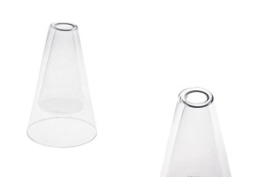Doppelwandige Glasdiffusorflasche 155 ml (95 x 150 mm) aus mundgeblasenem Glas – transparent-εικόνα_προϊοντική